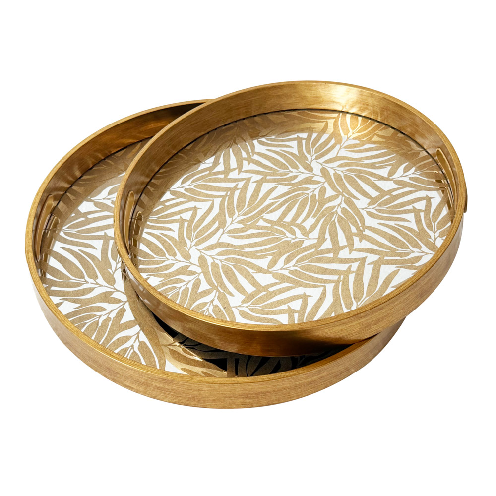 S/2 amor round trays gold