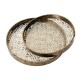 S/2 adriana round trays gold