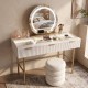 Gia plus hollywood dressing table/stool set white