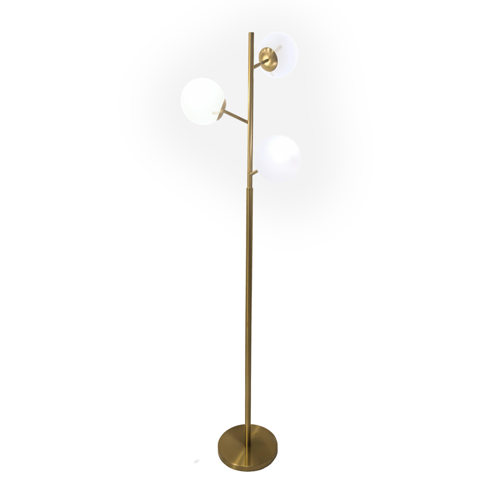 Londyn 3 globe floor lamp gold 165cm