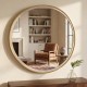 Venice round mirror gold/natural 90cm