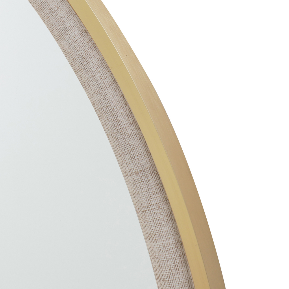 Venice round mirror gold/natural 90cm