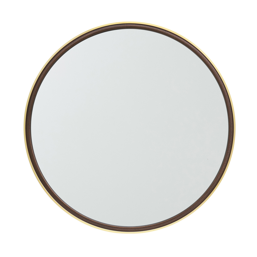 Venice round mirror gold/dark 90cm