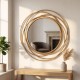 Nicole swirl round mirror gold 60cm