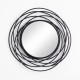 Nicole swirl round mirror black 60cm