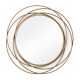 Nicole swirl round mirror gold 90cm
