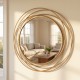 Nicole swirl round mirror gold 90cm