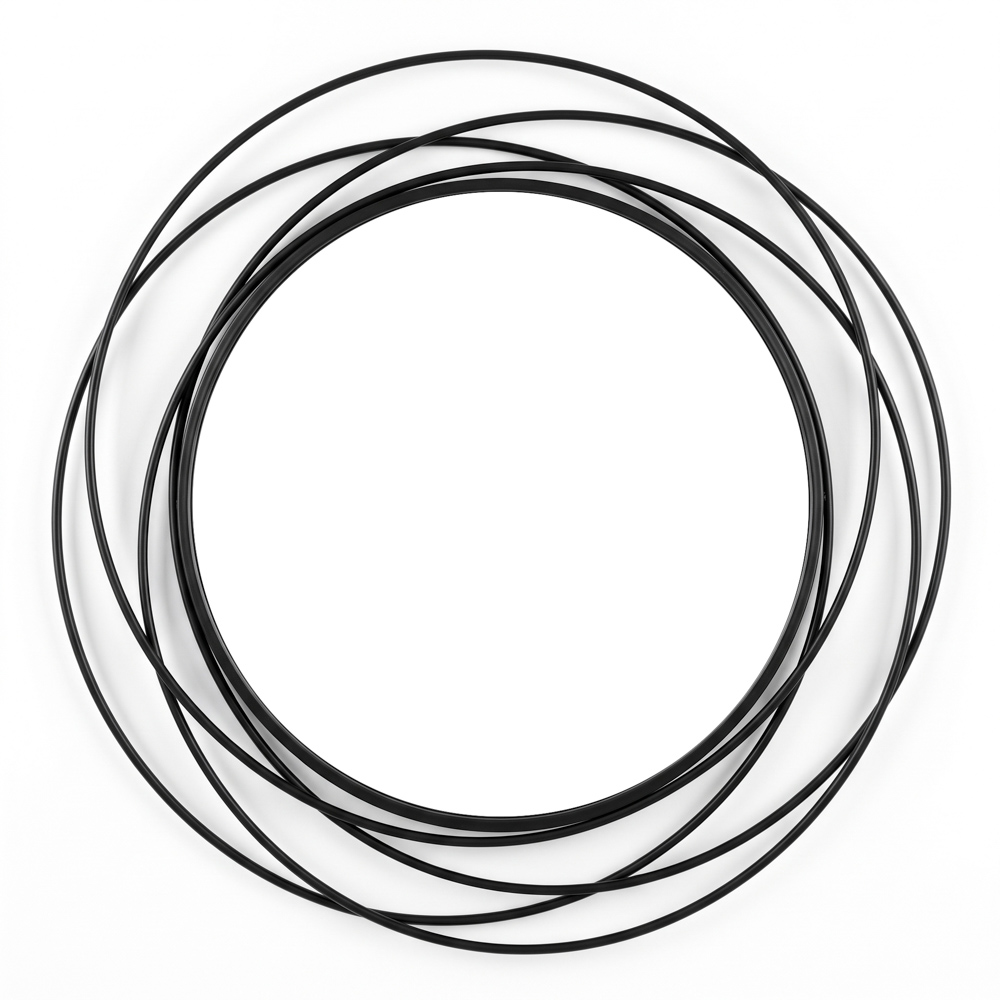 Nicole swirl round mirror black 90cm