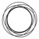 Nicole swirl round mirror black 90cm