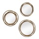 S/3 nicole swirl round mirrors gold 