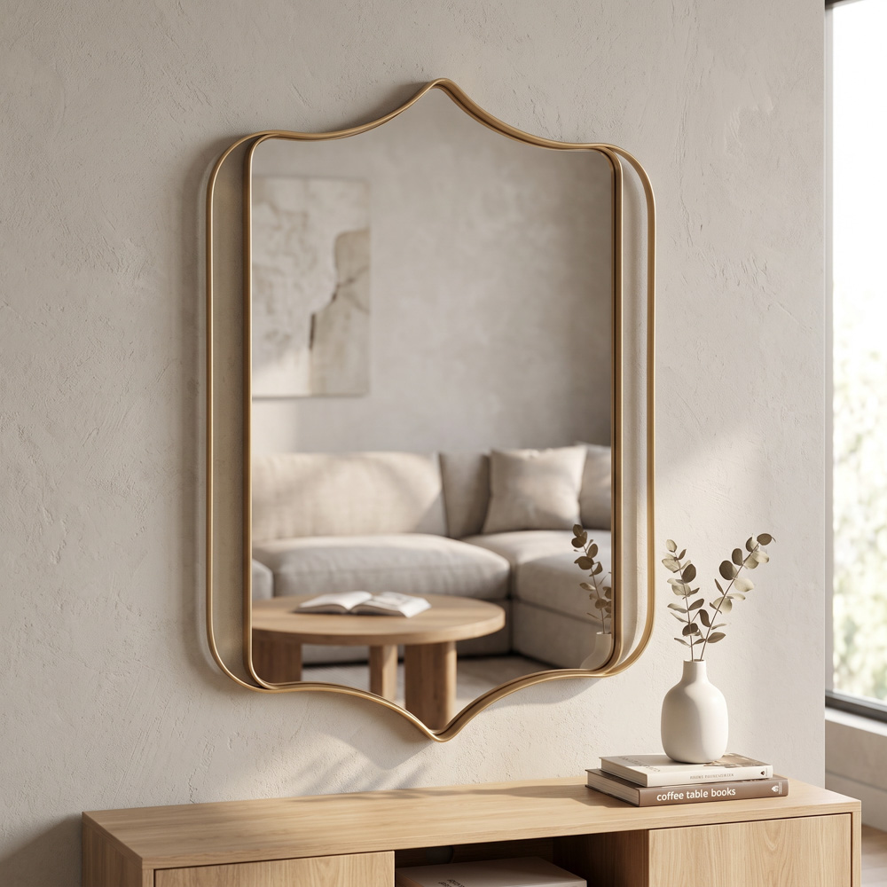Lucia wall mirror gold 60 x 90cm
